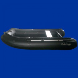 Bateau pneumatique Charles Oversea 2.7be, couleur noir, plancher en aluminium